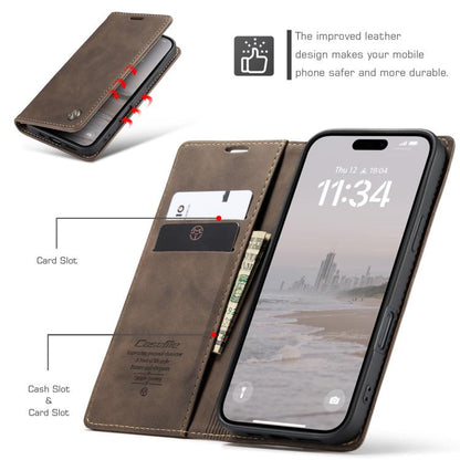 For iPhone 17 CaseMe 013 Multifunctional Horizontal Flip Leather Phone Case(Coffee) by CaseMe