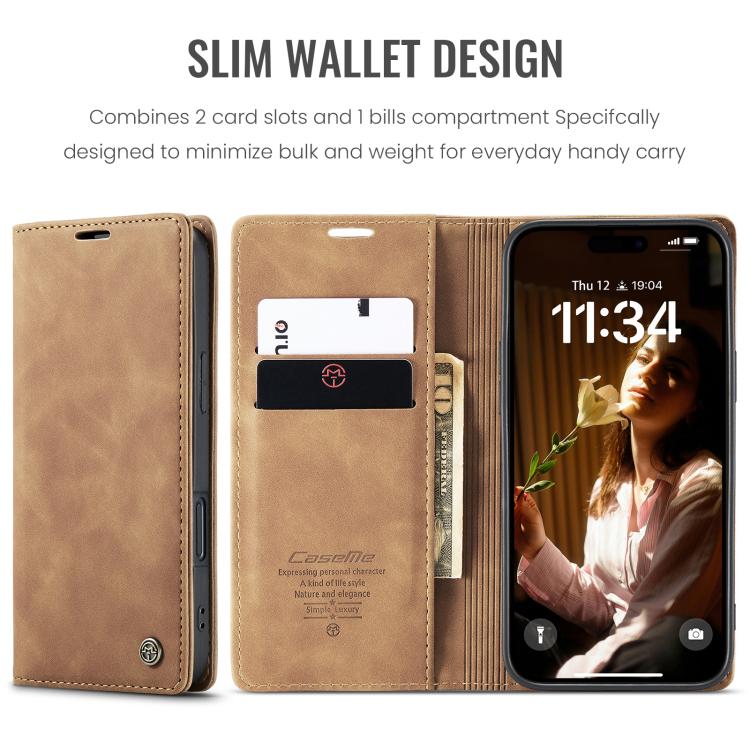 For iPhone 17 CaseMe 013 Multifunctional Horizontal Flip Leather Phone Case(Brown) by CaseMe