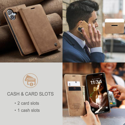 For iPhone 17 CaseMe 013 Multifunctional Horizontal Flip Leather Phone Case(Brown) by CaseMe