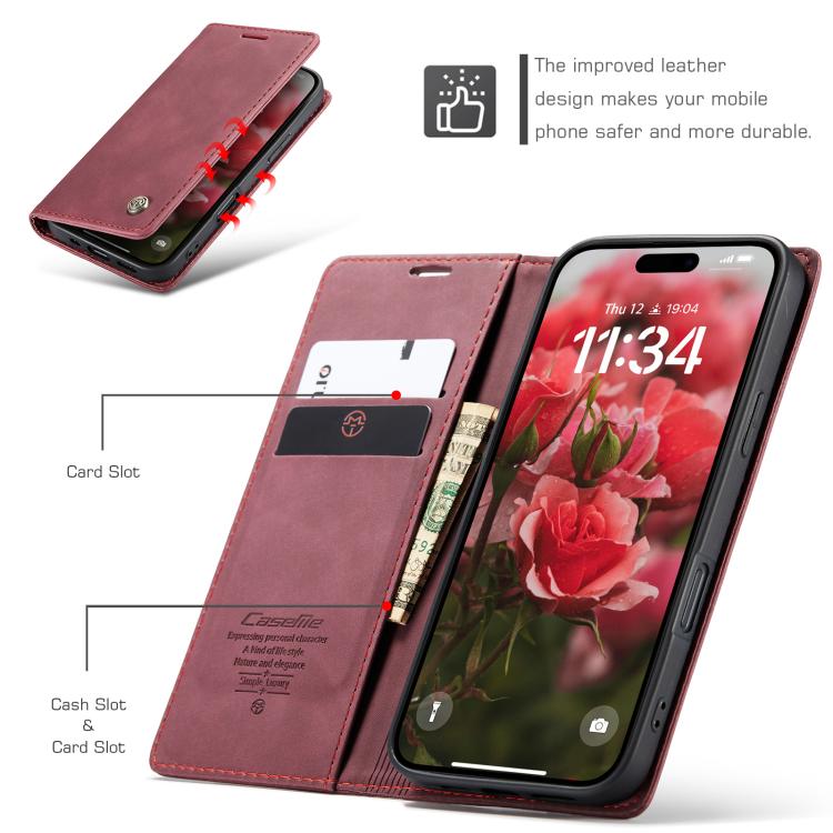 For iPhone 17 CaseMe 013 Multifunctional Horizontal Flip Leather Phone Case(Red) by CaseMe