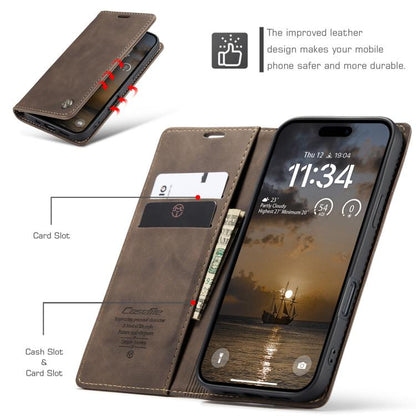 For iPhone 17 Pro CaseMe 013 Multifunctional Horizontal Flip Leather Phone Case(Coffee) by CaseMe