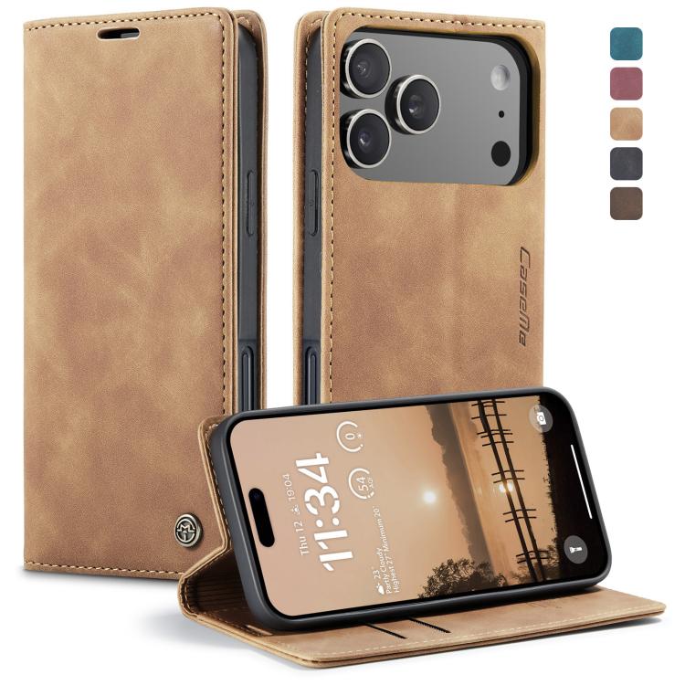 For iPhone 17 Pro CaseMe 013 Multifunctional Horizontal Flip Leather Phone Case(Brown) by CaseMe