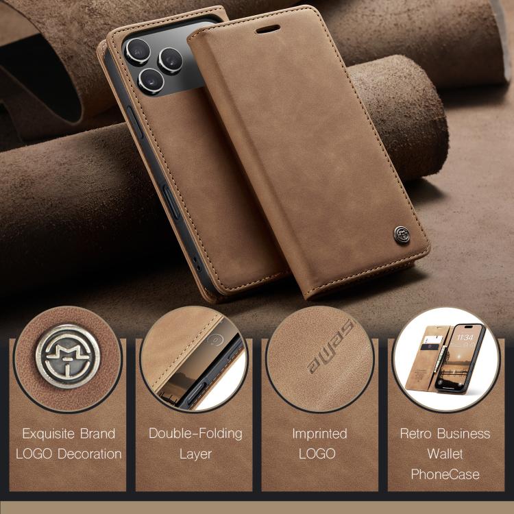For iPhone 17 Pro CaseMe 013 Multifunctional Horizontal Flip Leather Phone Case(Brown) by CaseMe