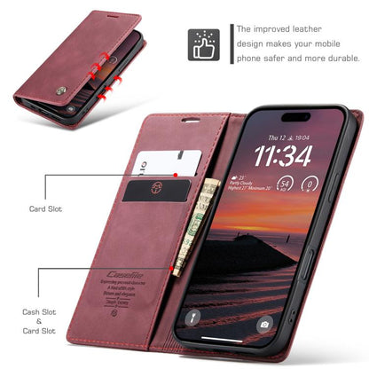 For iPhone 17 Pro CaseMe 013 Multifunctional Horizontal Flip Leather Phone Case(Red) by CaseMe