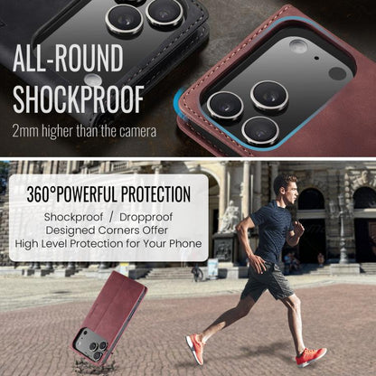 For iPhone 17 Pro CaseMe 013 Multifunctional Horizontal Flip Leather Phone Case(Red) by CaseMe