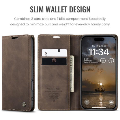 For iPhone 17 Pro Max CaseMe 013 Multifunctional Horizontal Flip Leather Phone Case(Coffee) by CaseMe