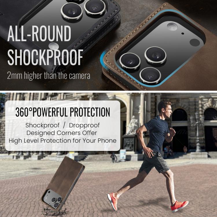 For iPhone 17 Pro Max CaseMe 013 Multifunctional Horizontal Flip Leather Phone Case(Coffee) by CaseMe