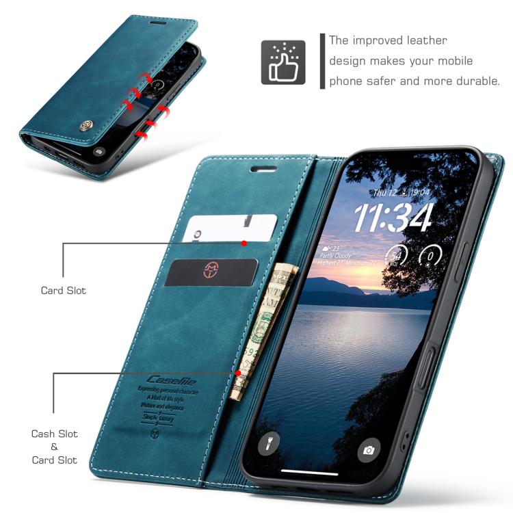 For iPhone 17 Pro Max CaseMe 013 Multifunctional Horizontal Flip Leather Phone Case(Blue) by CaseMe