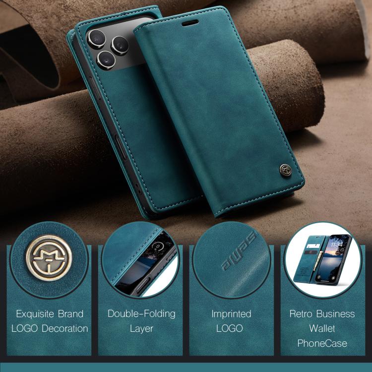For iPhone 17 Pro Max CaseMe 013 Multifunctional Horizontal Flip Leather Phone Case(Blue) by CaseMe