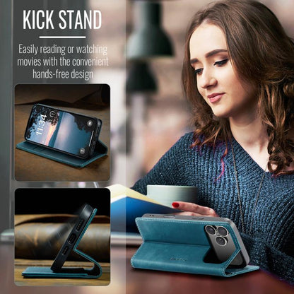 For iPhone 17 Pro Max CaseMe 013 Multifunctional Horizontal Flip Leather Phone Case(Blue) by CaseMe