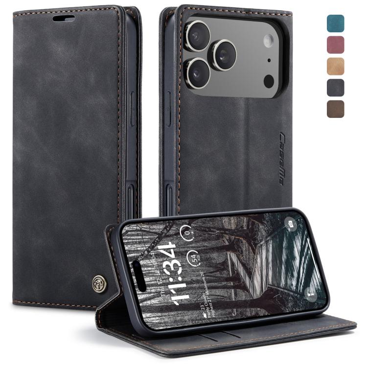 For iPhone 17 Pro Max CaseMe 013 Multifunctional Horizontal Flip Leather Phone Case(Black) by CaseMe
