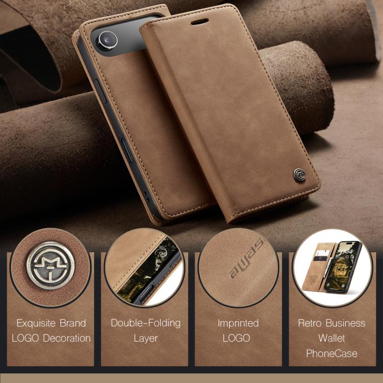 For iPhone Air CaseMe 013 Multifunctional Horizontal Flip Leather Phone Case(Brown) by CaseMe