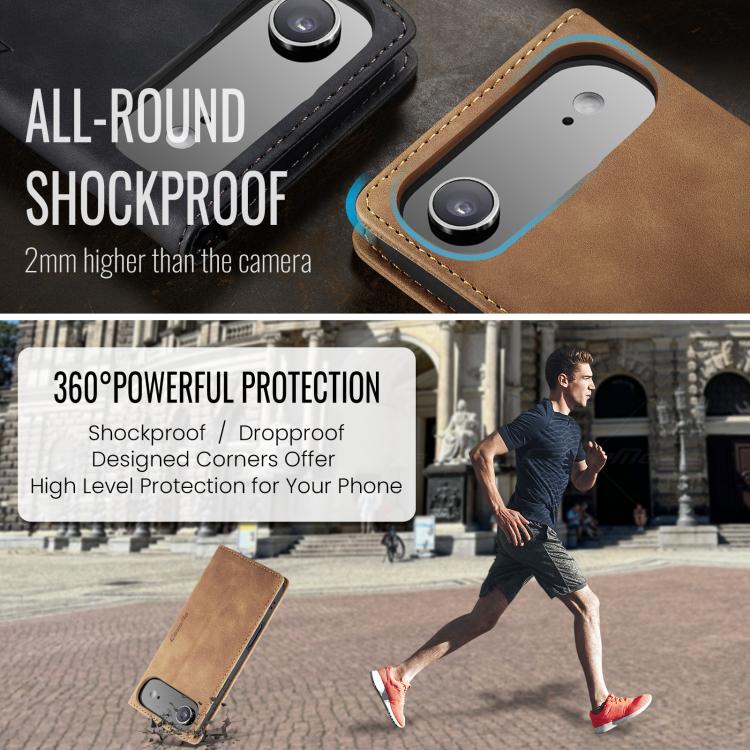For iPhone Air CaseMe 013 Multifunctional Horizontal Flip Leather Phone Case(Brown) by CaseMe