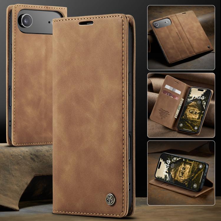 For iPhone Air CaseMe 013 Multifunctional Horizontal Flip Leather Phone Case(Brown) by CaseMe