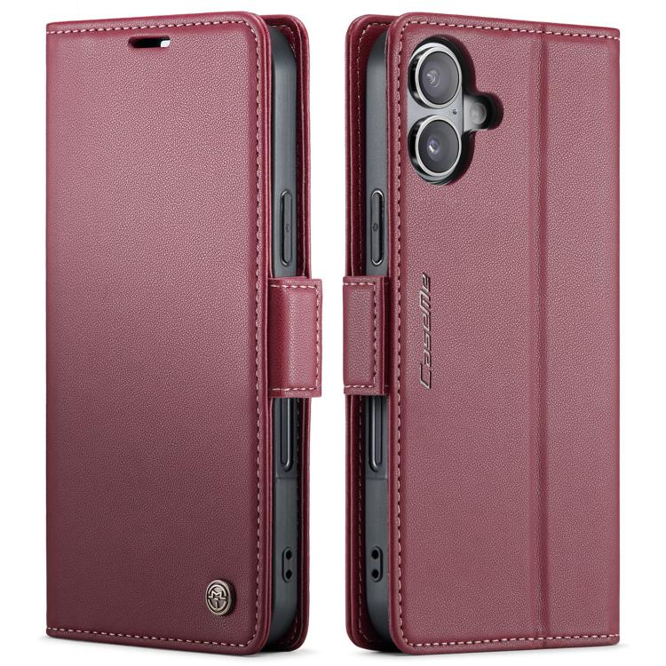 For iPhone 17 CaseMe 023 Butterfly Buckle Litchi Texture RFID Anti-theft Leather Phone Case(Red) by CaseMe