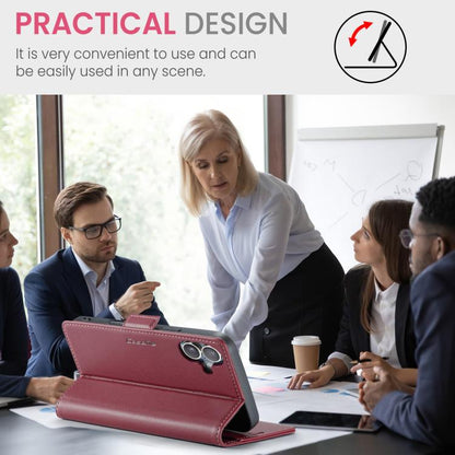 For iPhone 17 CaseMe 023 Butterfly Buckle Litchi Texture RFID Anti-theft Leather Phone Case(Red) by CaseMe