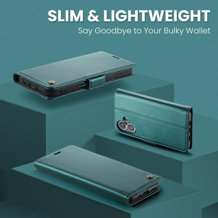 For iPhone 17 CaseMe 023 Butterfly Buckle Litchi Texture RFID Anti-theft Leather Phone Case(Green) by CaseMe