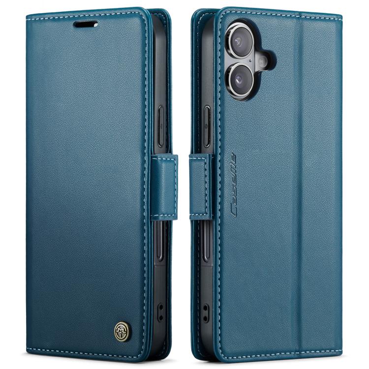 For iPhone 17 CaseMe 023 Butterfly Buckle Litchi Texture RFID Anti-theft Leather Phone Case(Blue) by CaseMe