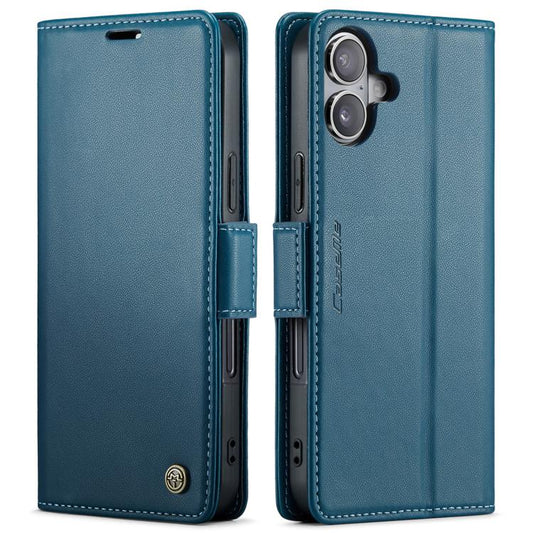For iPhone 17 CaseMe 023 Butterfly Buckle Litchi Texture RFID Anti-theft Leather Phone Case(Blue) by CaseMe
