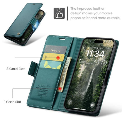For iPhone 17 Pro Max CaseMe 023 Butterfly Buckle Litchi Texture RFID Anti-theft Leather Phone Case(Green) by CaseMe