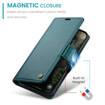 For iPhone 17 Pro Max CaseMe 023 Butterfly Buckle Litchi Texture RFID Anti-theft Leather Phone Case(Green) by CaseMe
