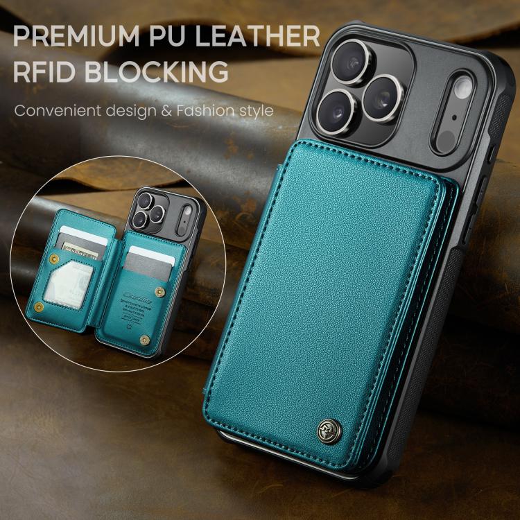 For iPhone 17 Pro CaseMe C22 Card Slots Holder RFID Anti-theft Phone Case(Green) by CaseMe