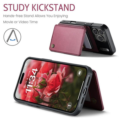 For iPhone 17 Pro CaseMe C22 Card Slots Holder RFID Anti-theft Phone Case(Red) by CaseMe