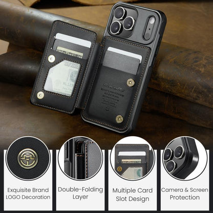 For iPhone 17 Pro Max CaseMe C22 Card Slots Holder RFID Anti-theft Phone Case(Black) by CaseMe