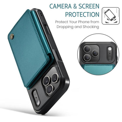 For iPhone 17 Pro Max CaseMe C22 Card Slots Holder RFID Anti-theft Phone Case(Green) by CaseMe