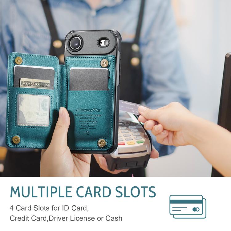 For iPhone Air CaseMe C22 Card Slots Holder RFID Anti-theft Phone Case(Green) by CaseMe