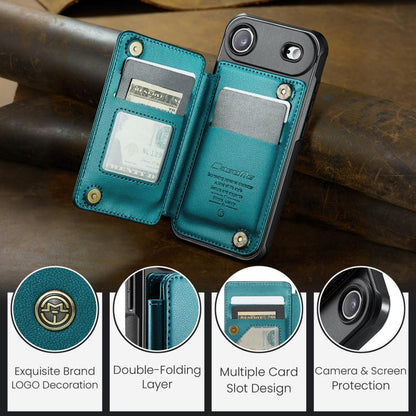 For iPhone Air CaseMe C22 Card Slots Holder RFID Anti-theft Phone Case(Green) by CaseMe