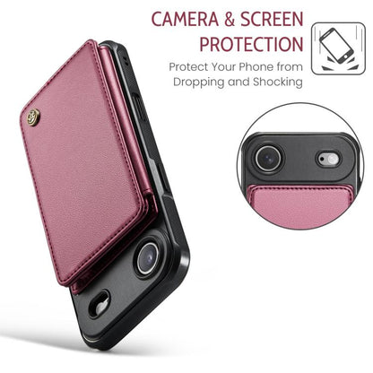 For iPhone Air CaseMe C22 Card Slots Holder RFID Anti-theft Phone Case(Red) by CaseMe