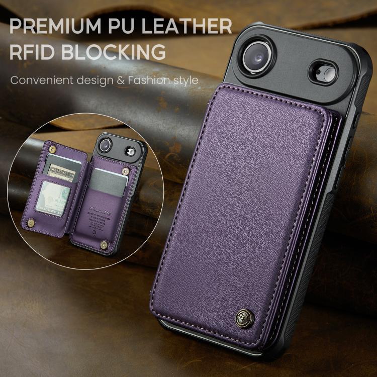 For iPhone Air CaseMe C22 Card Slots Holder RFID Anti-theft Phone Case(Purple) by CaseMe