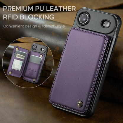 For iPhone Air CaseMe C22 Card Slots Holder RFID Anti-theft Phone Case(Purple) by CaseMe