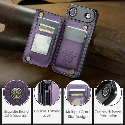 For iPhone Air CaseMe C22 Card Slots Holder RFID Anti-theft Phone Case(Purple) by CaseMe