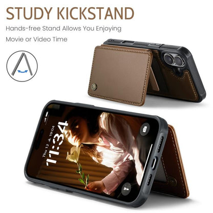 For iPhone 17 CaseMe C22 Card Slots Holder RFID Anti-theft Phone Case(Brown) by CaseMe