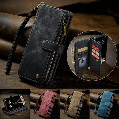 For iPhone 17 CaseMe C30 Card Slots Zipper Wallet Leather Phone Case(Black) by CaseMe