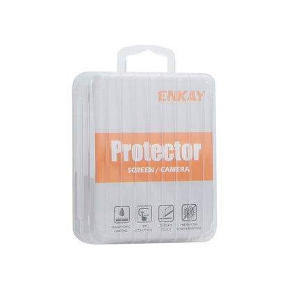 For iPhone 16 / 16 Plus ENKAY AR Anti-reflection Individual Diamond Ring Camera Lens Glass Full Film(Sea Blue) by ENKAY