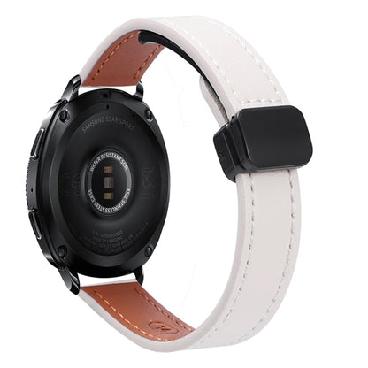 For Samsung Gear Sport Slim Magnetic Buckle 20mm Microfiber Leather Watch Band(Apricot) by bashfashion