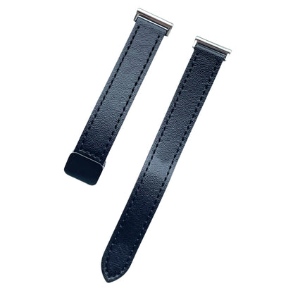 For Samsung Gear Sport Slim Magnetic Buckle 20mm Microfiber Leather Watch Band(Black) by bashfashion