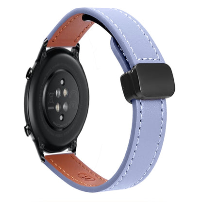 For Honor Magic Watch 2 42mm Slim Magnetic Buckle 20mm Microfiber Leather Watch Band(Lavender) by bashfashion