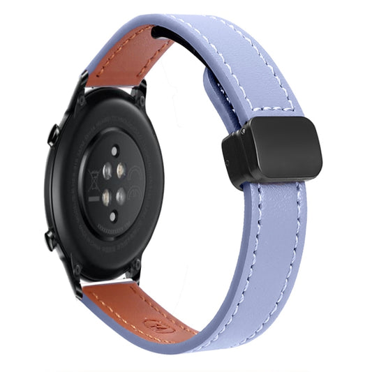 For Honor Magic Watch 2 42mm Slim Magnetic Buckle 20mm Microfiber Leather Watch Band(Lavender) by bashfashion