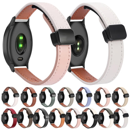 For Garmin Forerunner 165 Slim Magnetic Buckle 20mm Microfiber Leather Watch Band(Lavender) by bashfashion