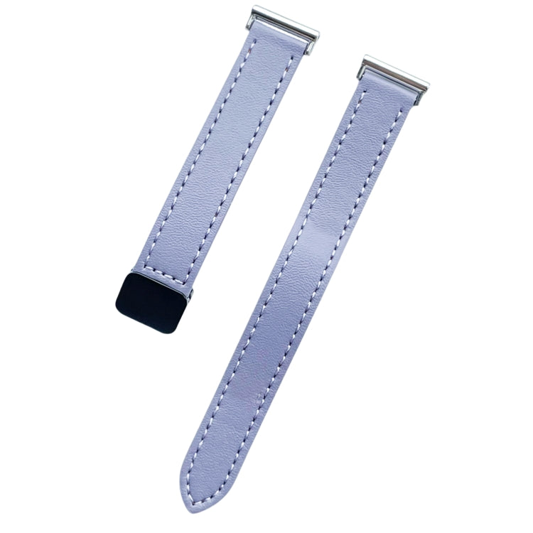 For Garmin Venu 3S 18mm Slim Magnetic Buckle Microfiber Leather Watch Band(Lavender) by bashfashion