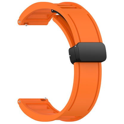 For Samsung Galaxy Gear S3 Frontier Window Blind Magnetic Buckle 22mm Silicone Watch Band(Orange) by bashfashion