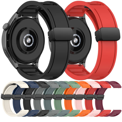 For Samsung Galaxy Gear S3 Frontier Window Blind Magnetic Buckle 22mm Silicone Watch Band(Orange) by bashfashion