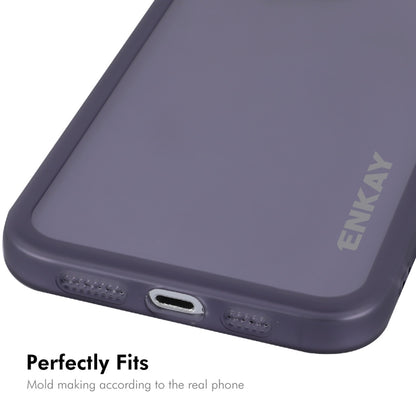 For iPhone 16 Pro Max ENKAY Hat-Prince Translucent Matte TPU Phone Case with Lens Film(White) by ENKAY