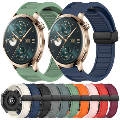 For Honor Watch GS 4 Window Blind Magnetic Buckle 22mm Silicone Watch Band(Orange) by bashfashion