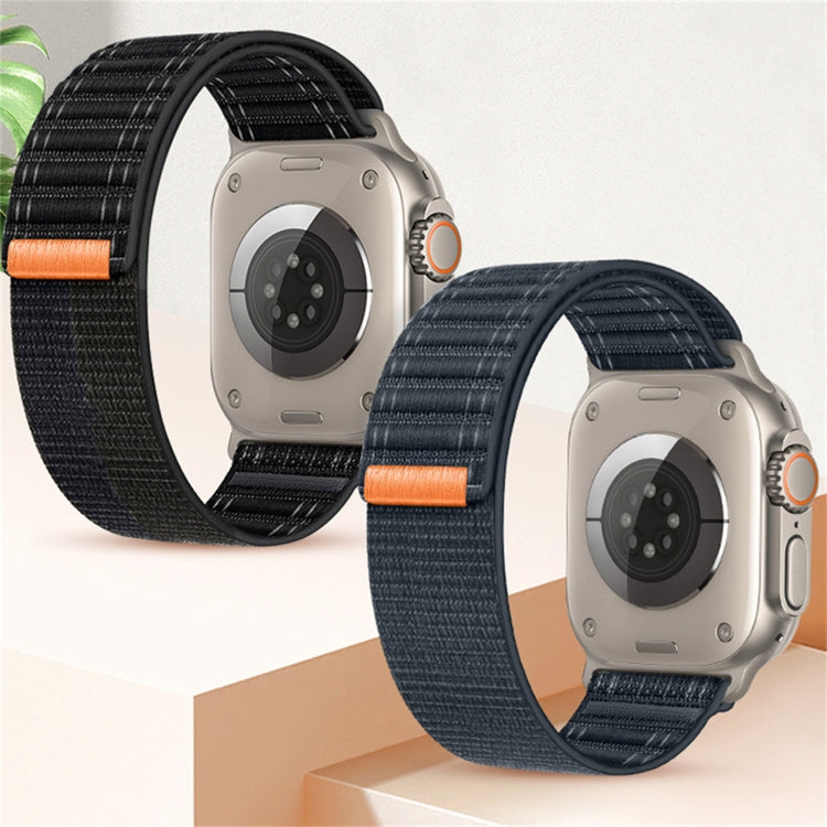 For Apple Watch Ultra 2 49mm Sea Wave Nylon Hook and Loop Fastener Watch Band(Wine Red) by bashfashion