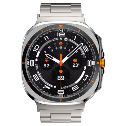 For Samsung Galaxy Watch Ultra 47mm Three Beads Titanium Alloy Metal Watch Band(Titanium Color) by bashfashion